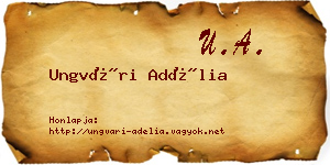 Ungvári Adélia névjegykártya